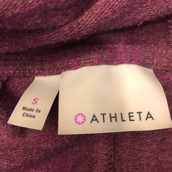 ATHLETA hooded wrap magenta/plum top small - Picture 4 of 9